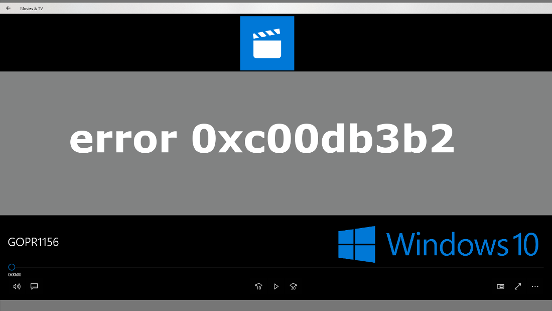 Error 0xc00db3b2 al reproducir video en Windows 10