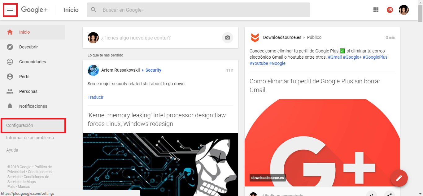 borrar tu cuenta de google plus sin eliminar tu correo gmail