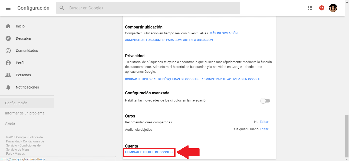 como eliminar tu perfil de google plus