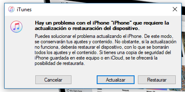 iphone pantalla negra con simbolo de cargando