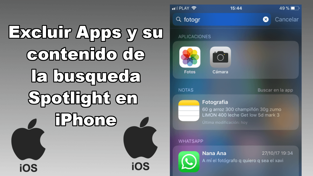 personalizar la busqued a de Spotlight para evitar que ciertas apps o su contenido se muestre en los resultados de búsqueda de tu iPhone