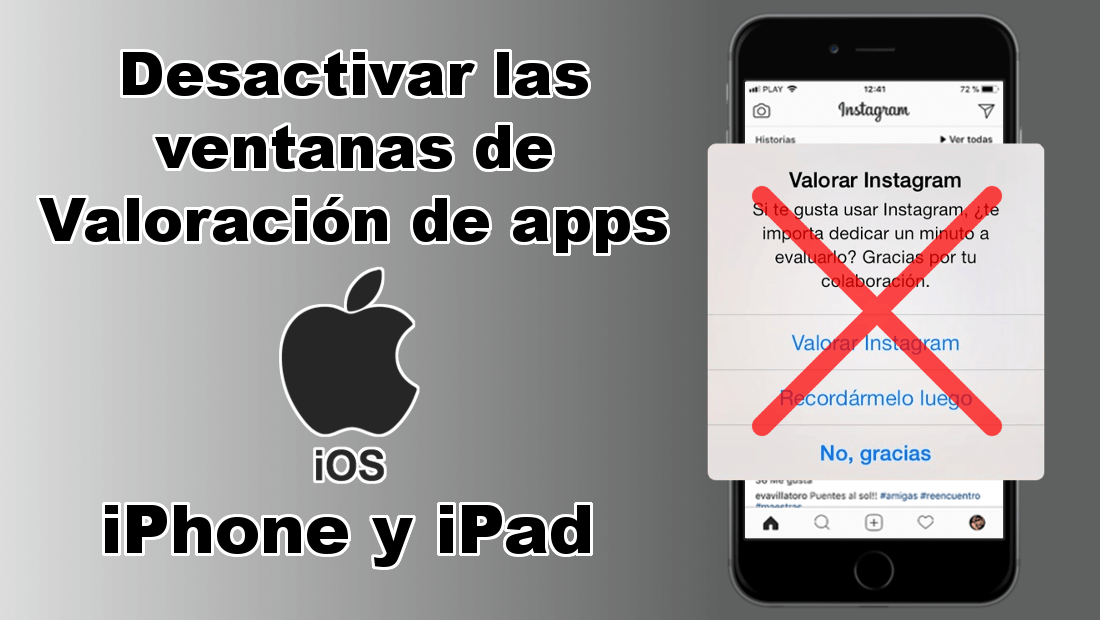 desactivar las ventanas de valoracion de aplicaciones en iPhone con iOS