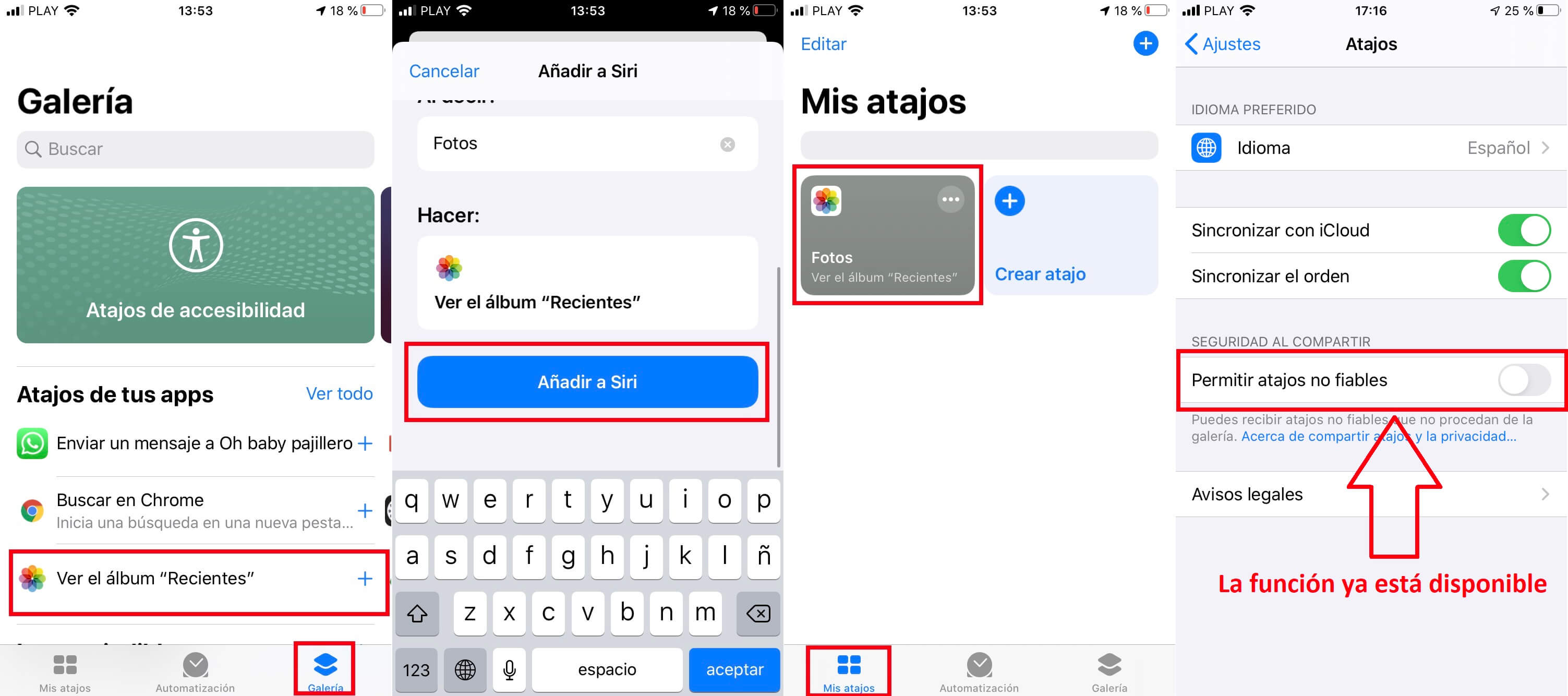 instalar atajos no oficiales en iPhone 