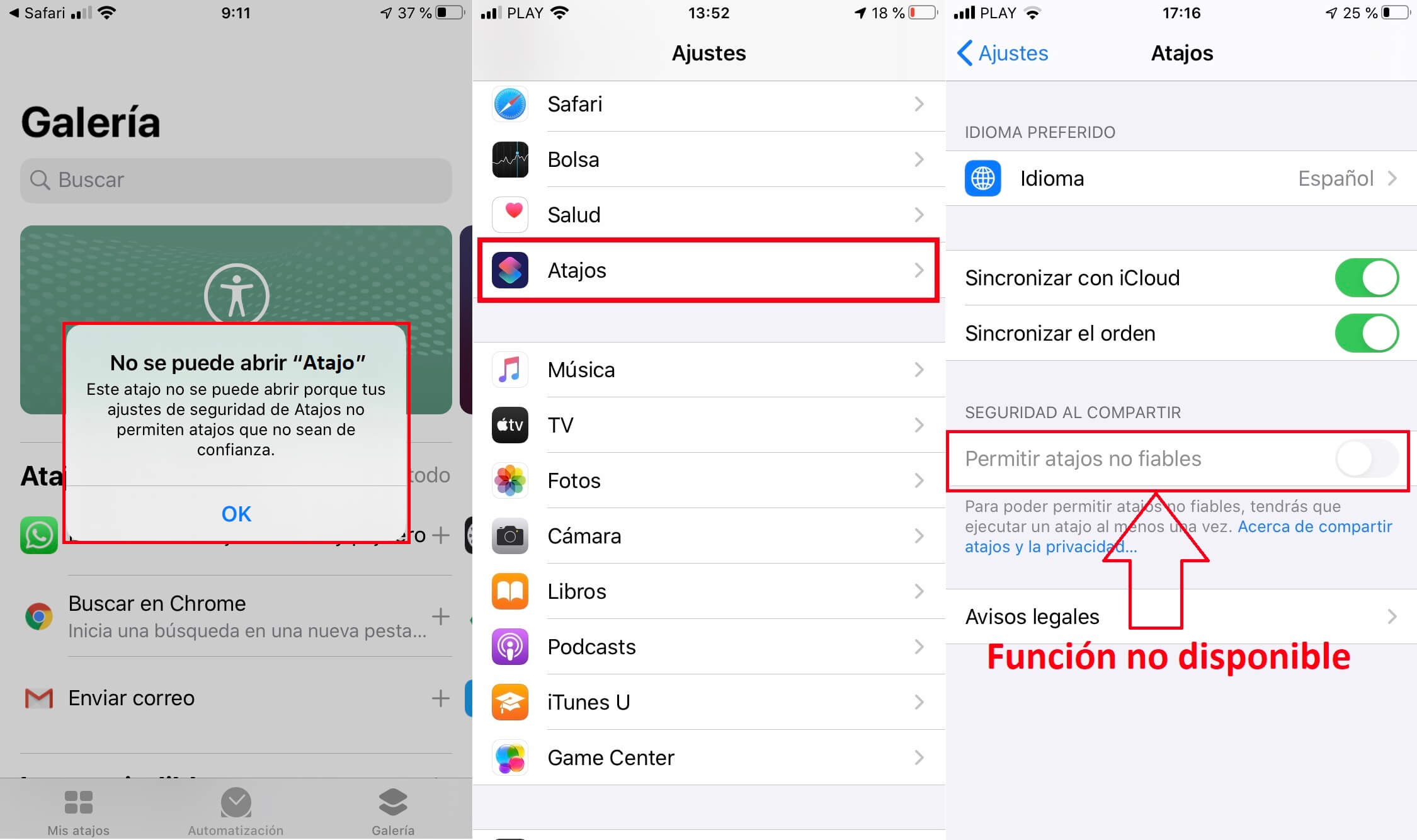 instalar atajos no oficiales en iphone