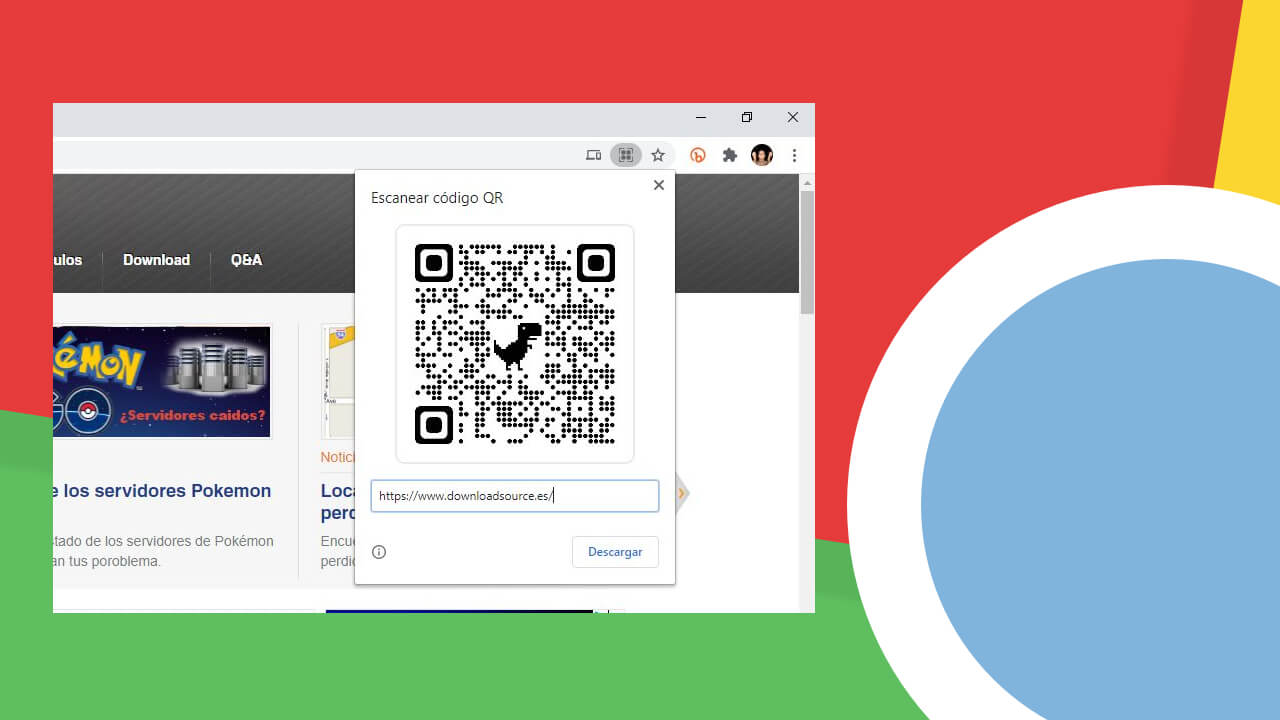 como crear codigos QR para compartir enlaces de Webs desde google chrome