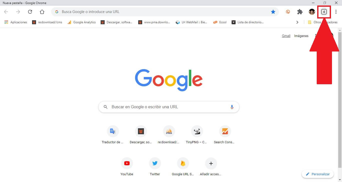 como activar la sección de miniaturas de pestañas en google chrome