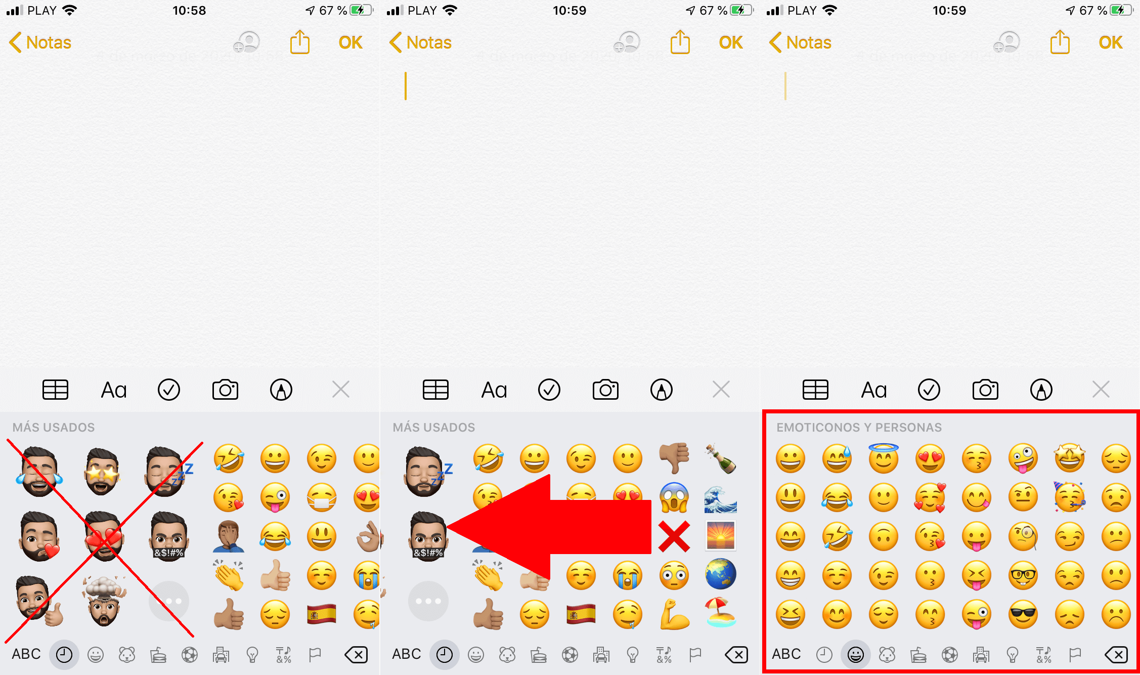 como ocultar la sección Stickers de tu teclado en iPhone