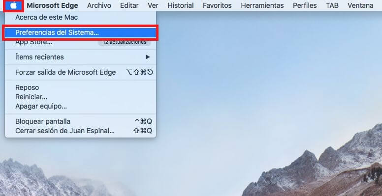 dejar de mostrar notificaciones de Edge en la pantalla de bloqueo de mac o macbook