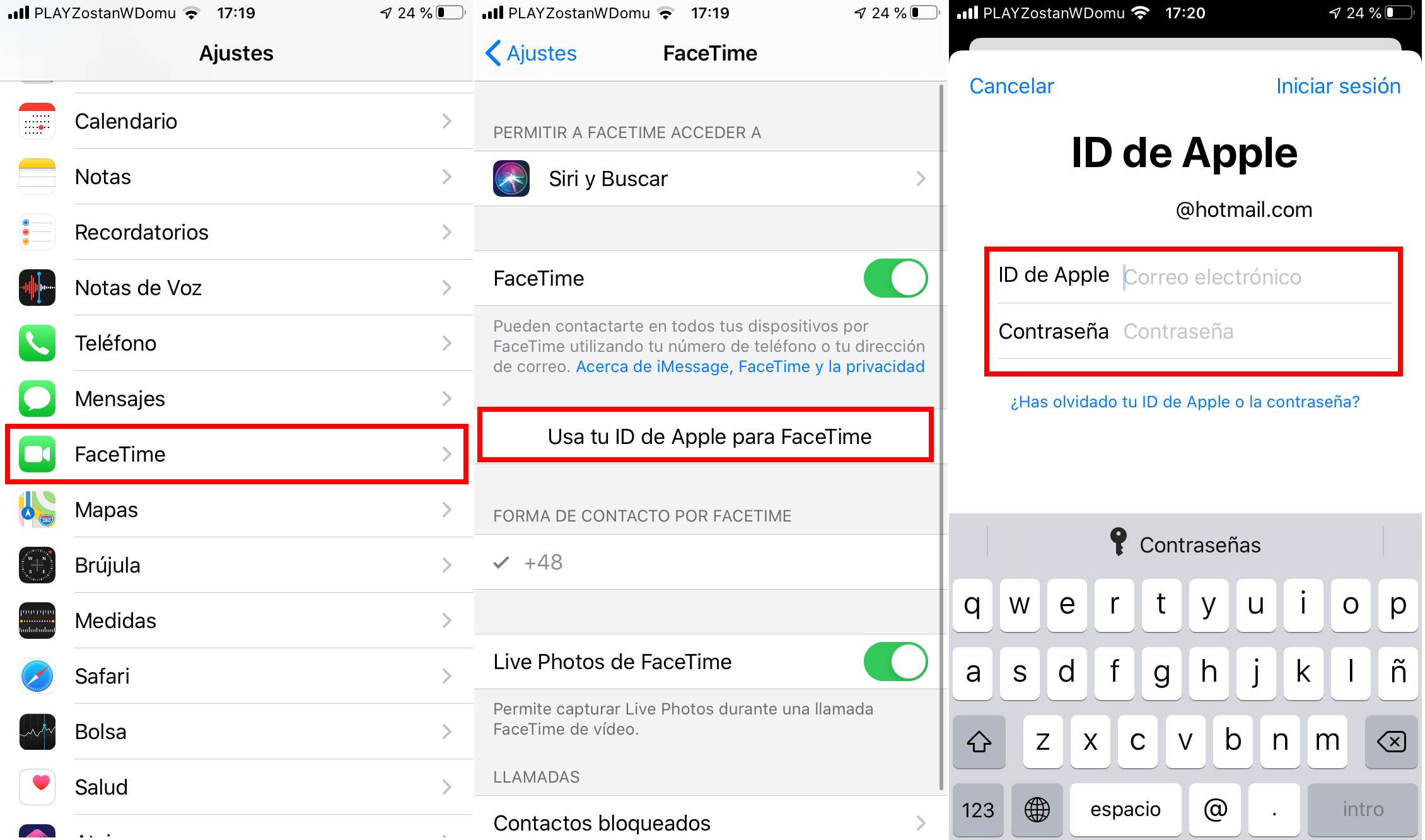 Compartir Nombre y Foto no está disponible. Compartir nombre y no está disponible porque las cuentas de iCloud y iMessage son diferentes o no se ha iniciado sesión.