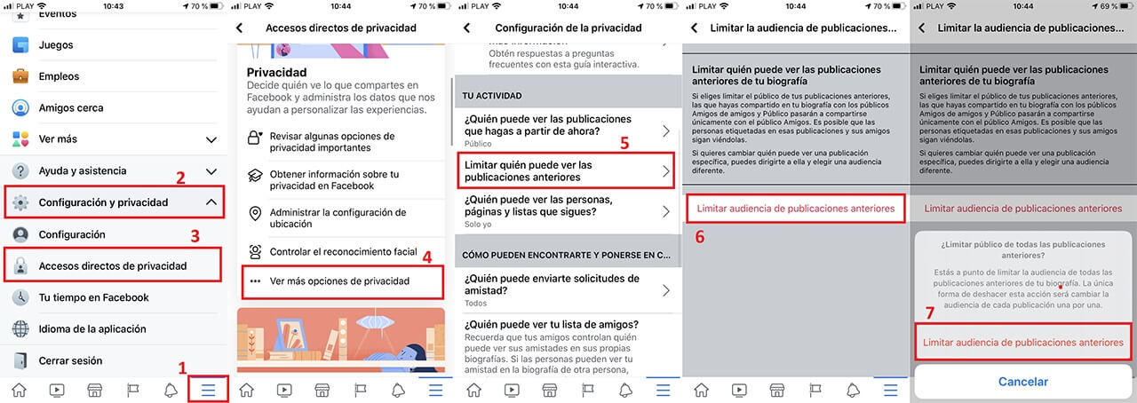 como convertir en privados todos tus posts de Facebook