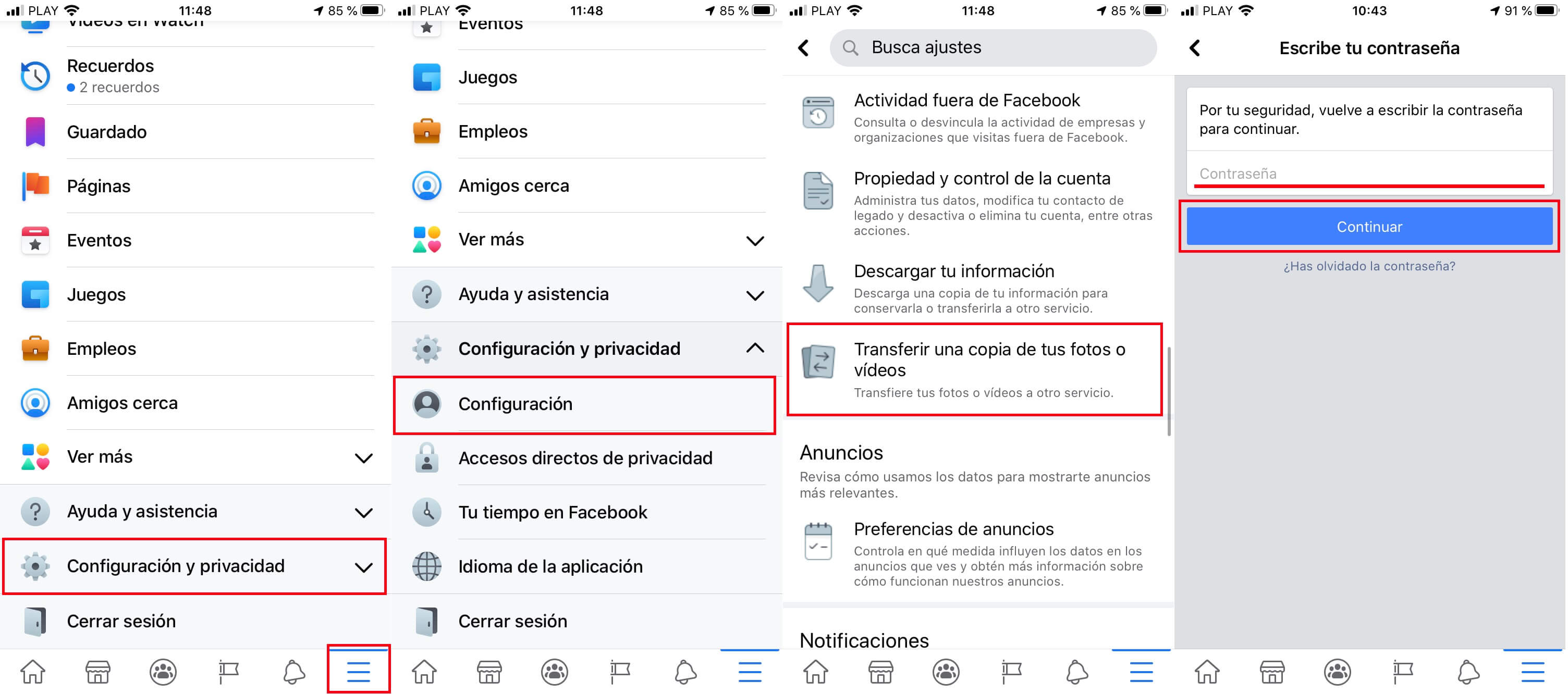 enviar una copia de seguridad de tus fotos y videos de Facebook a tu cuenta de dropbox en la nube