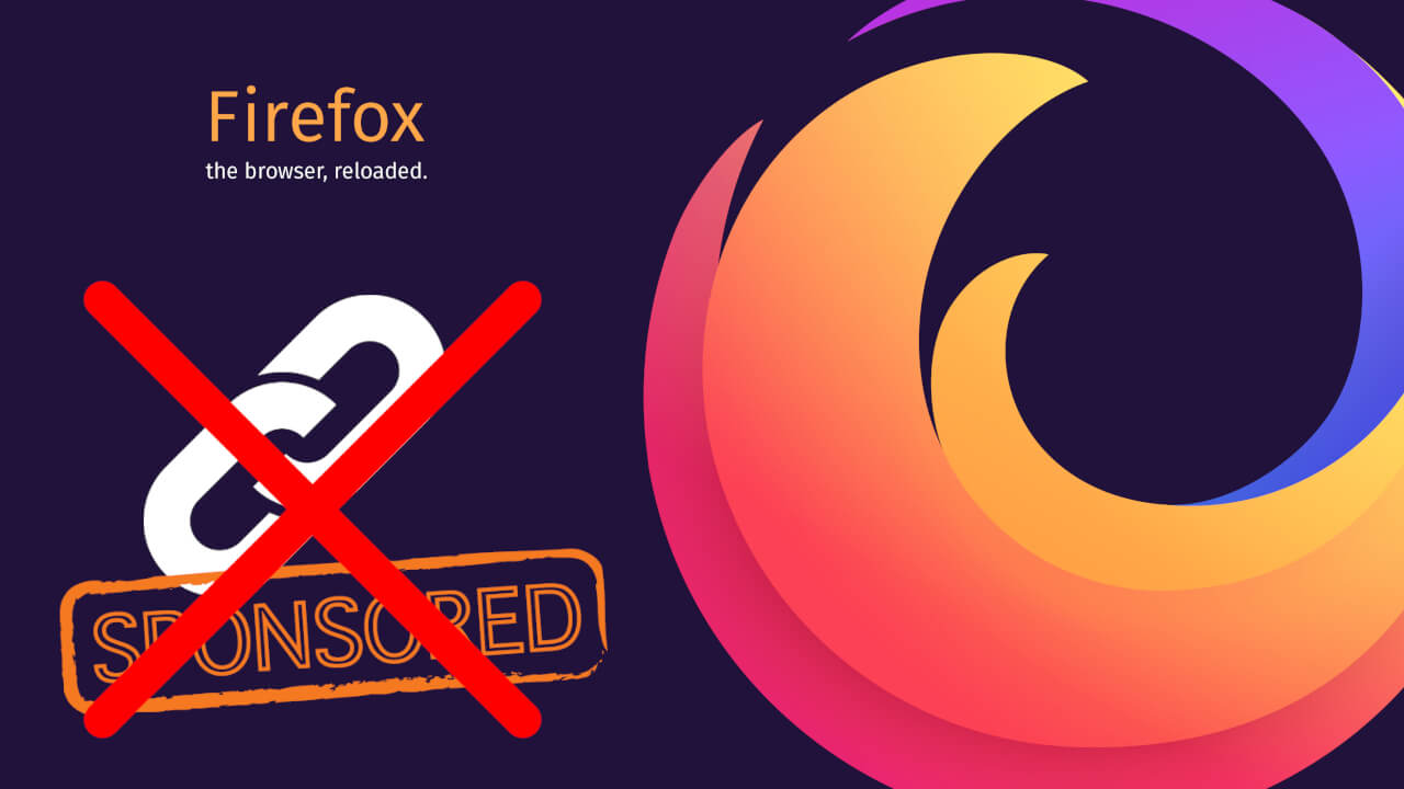 como desactivar los enlaces patrocinados en firefox