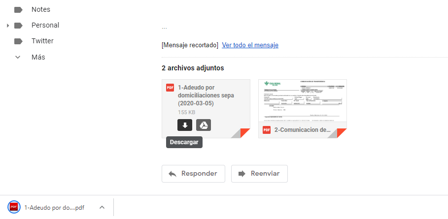 como enviar los archivos adjuntos de Gmail a tu unidad de google drive