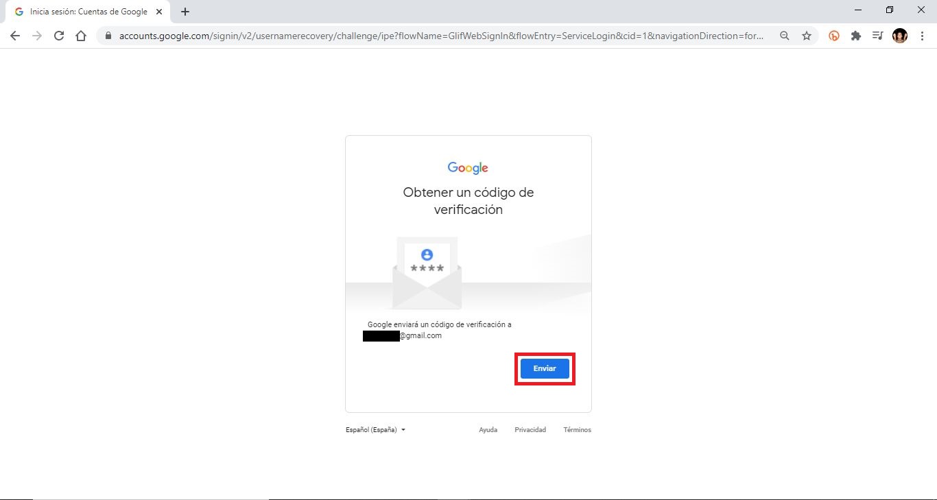 no recuerdo la direccion de mail de gmail