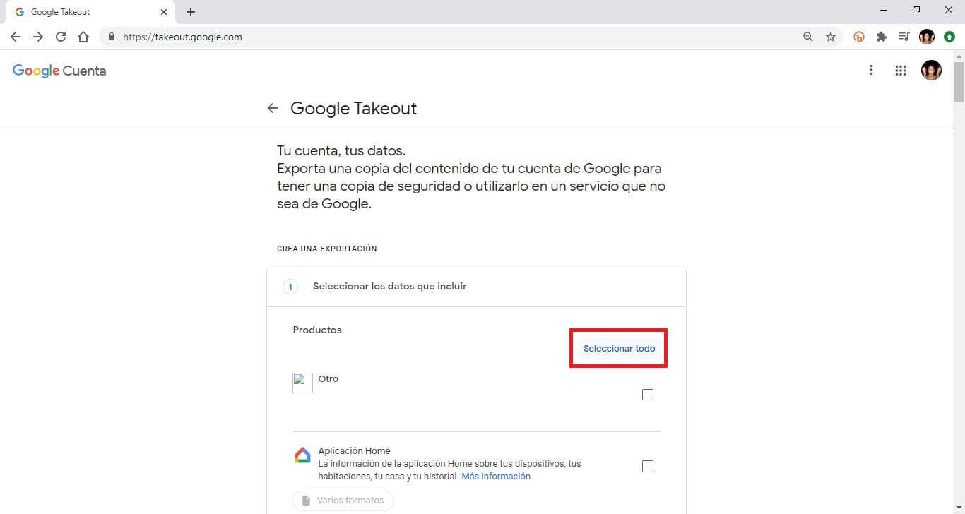 descargar una copia de todas tus fotos y videos de google fotos