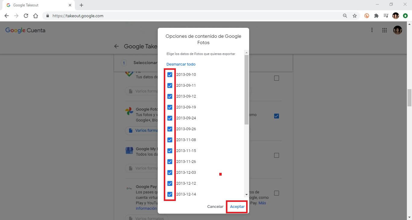 google fotos permite descargar una copia de seguridad de las fotos de google fotos