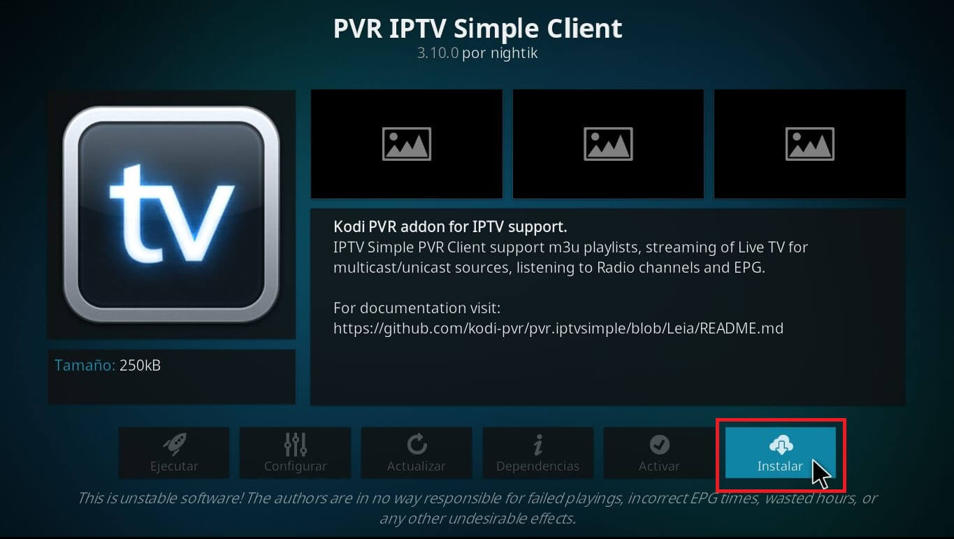 IPTV en Kodi para Android
