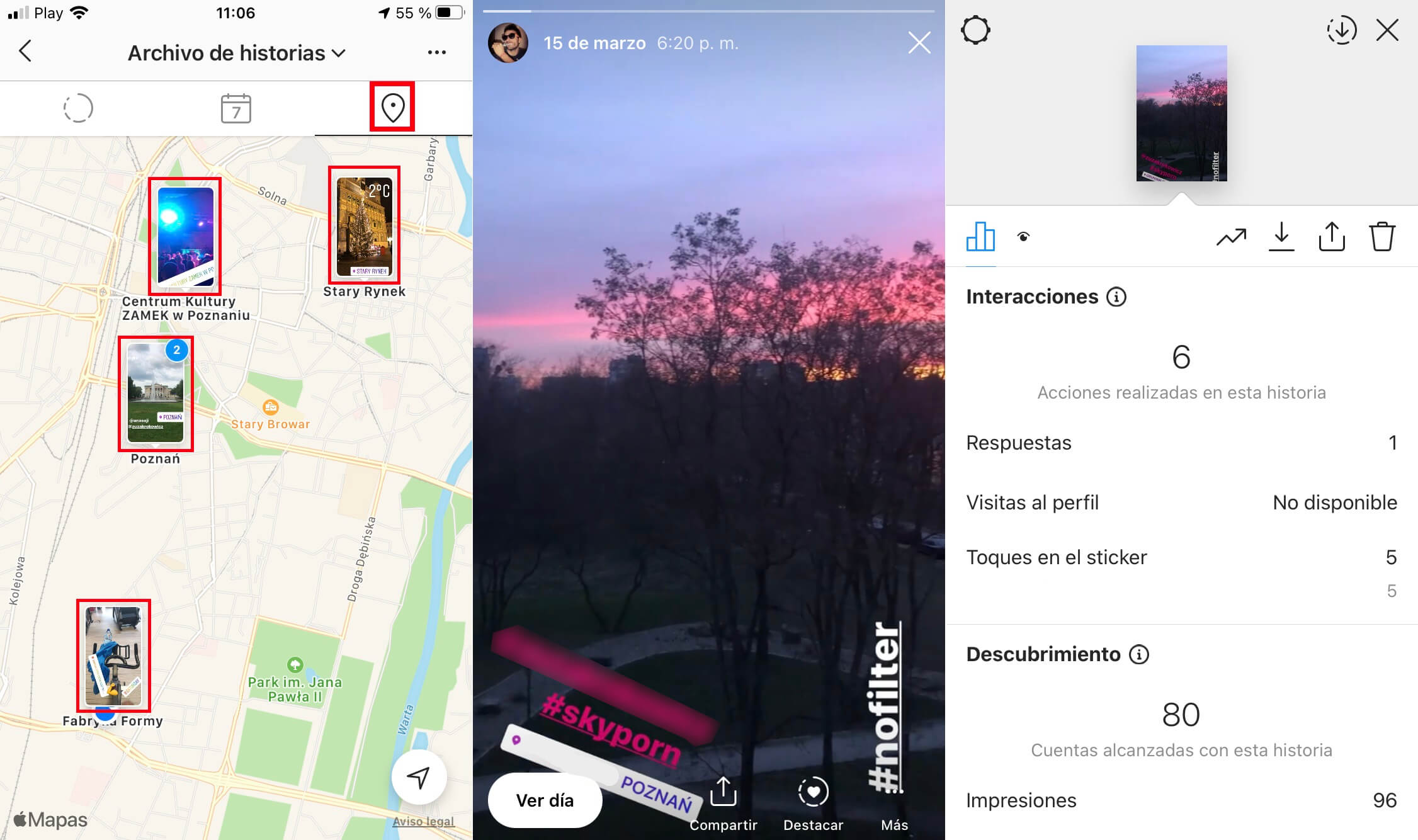como acceder al mapa de historias de instagram