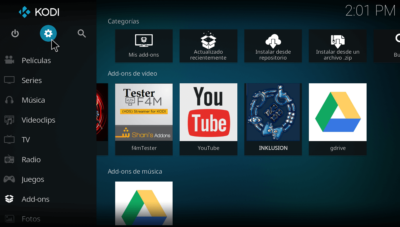 como instalar complementos de terceros en kodi