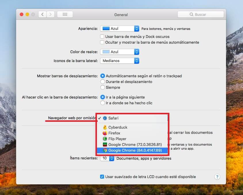 MacOS te permite cambiar el navegador predeterminado de Mac