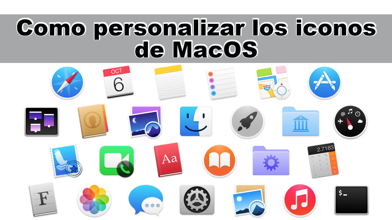 como cambiar los iconos de MacOS