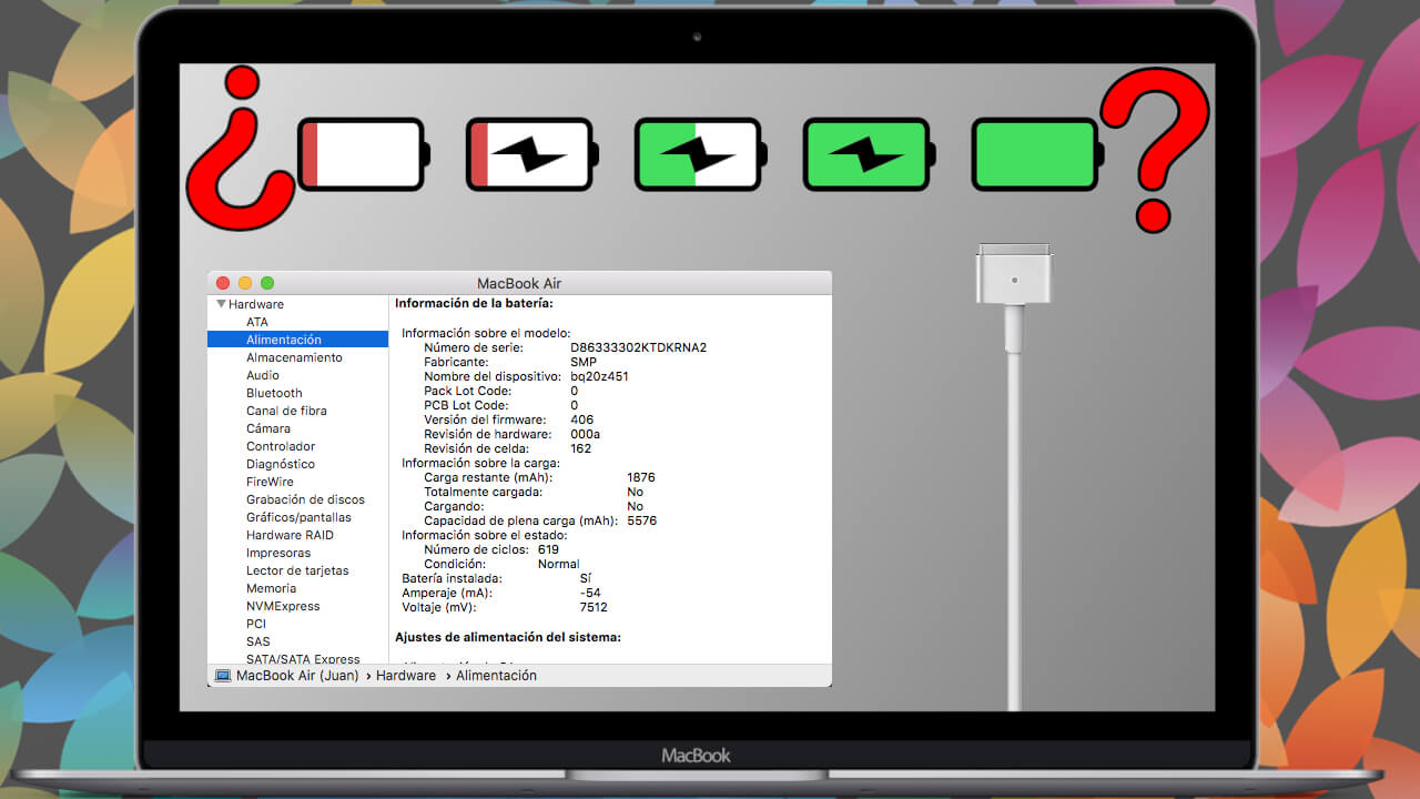 conoce como saber el numero de los ciclos de carga de la batería de tu macbook