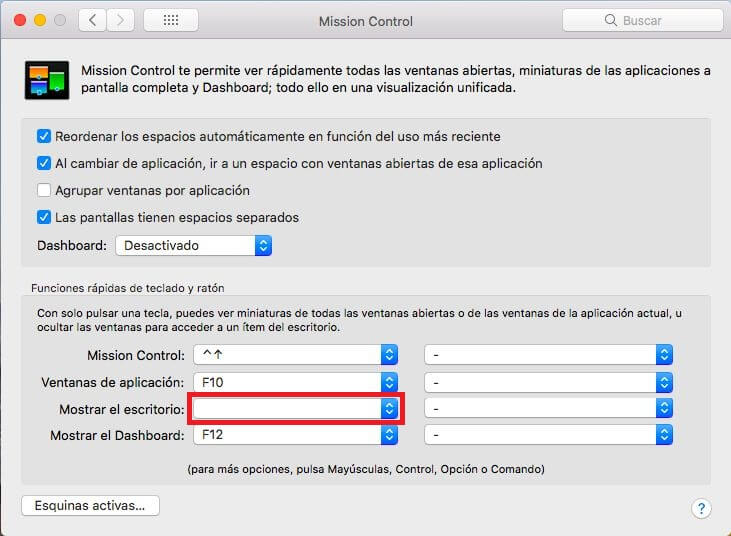 como mostrar el escritorio de mac minimizando todas las ventanas abiertas