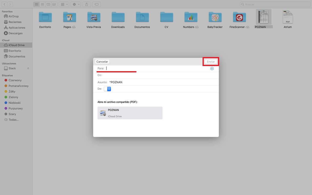 usar icloud drive para compartir archivos desde mac Osx