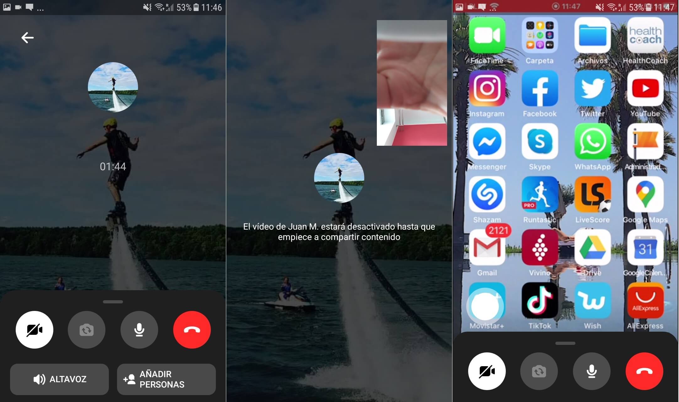 como compartir la pantalla de tu iPhone o Android a traves de Facebook Messenger