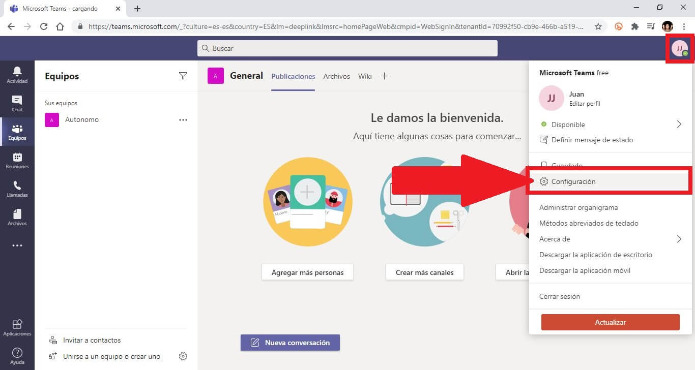 desactivar la verificacion de lectura de mensajes en microsoft Teams