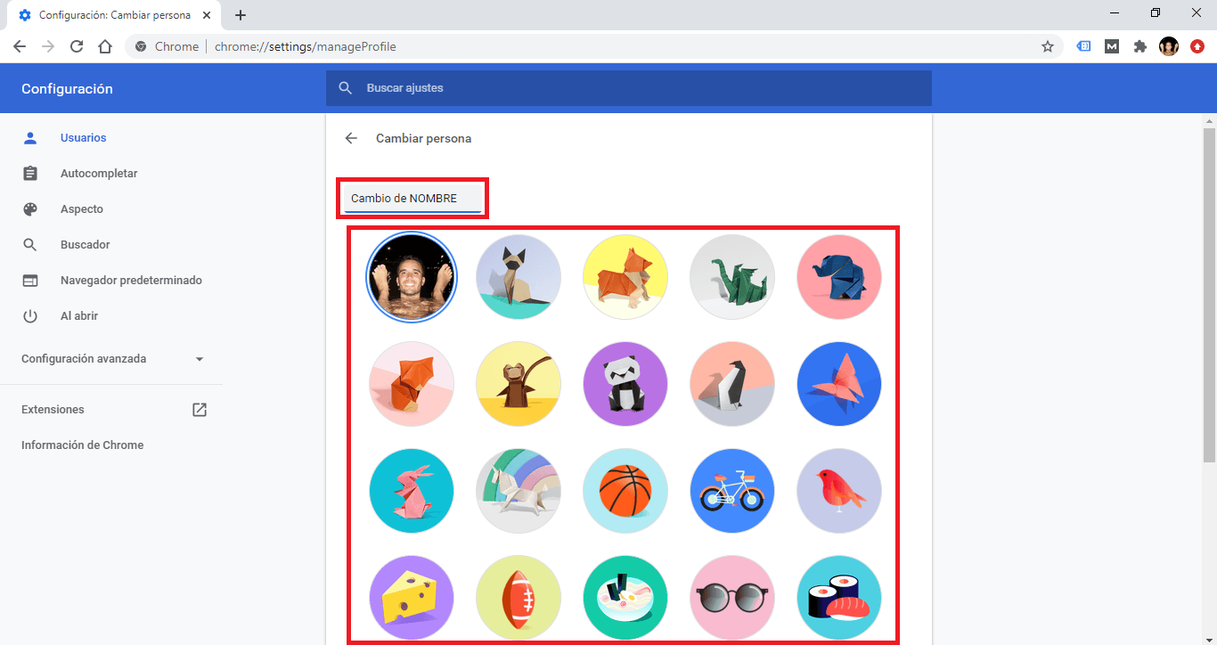 como cambiar el nombre y foto de perfil de firefox chrome y edge