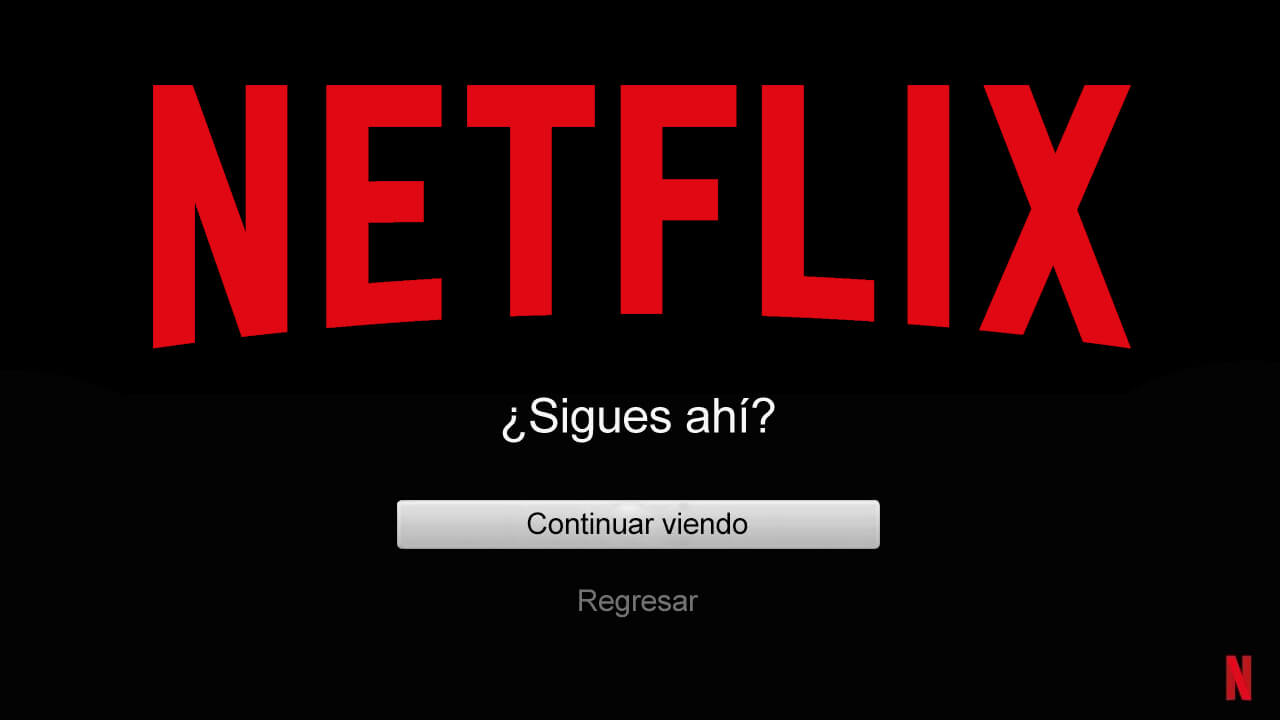 desactivar la pantalla negra ¿Sigues ahi? de netflix