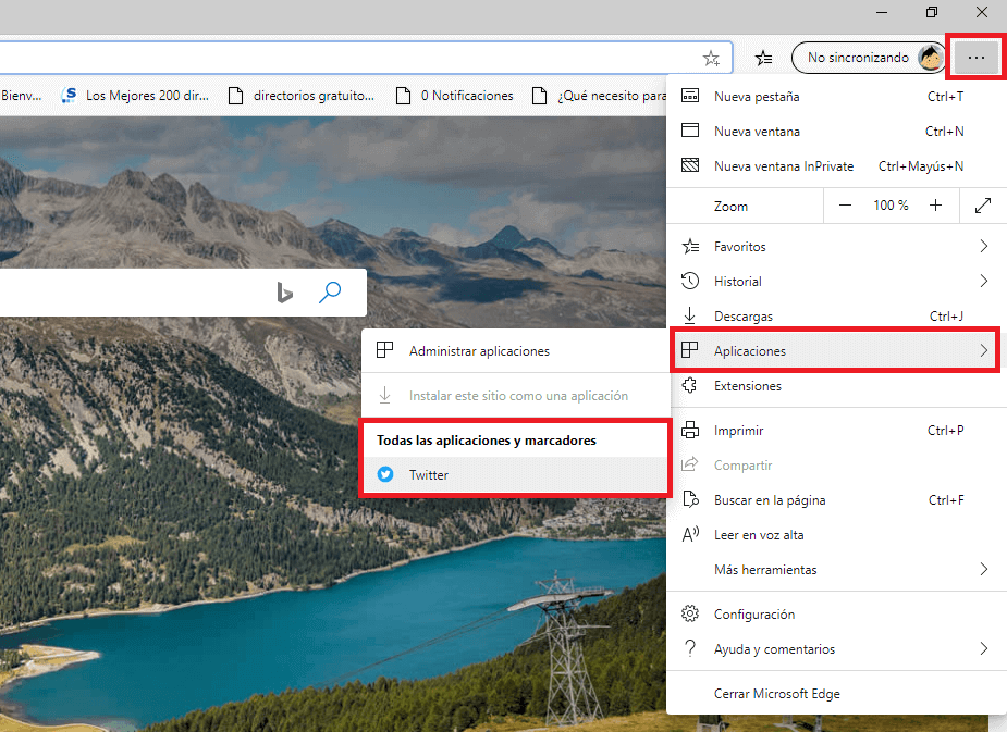 como instalar una aplicación PWA en microsoft Edge