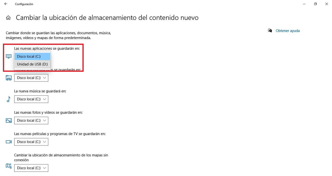 cambiar el lugar de descarga de amazon prime video en Windows 10