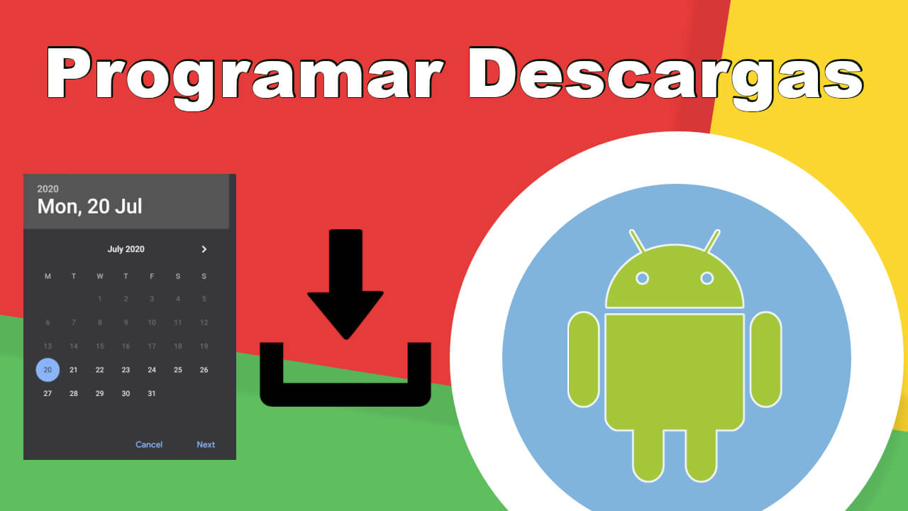 activar la programación de descarga de archivos en chrome para Android