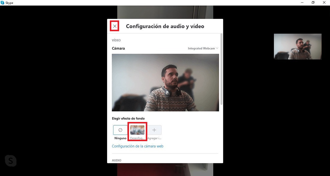 activar la difuminacion del fondo de tus videollamadas en skype
