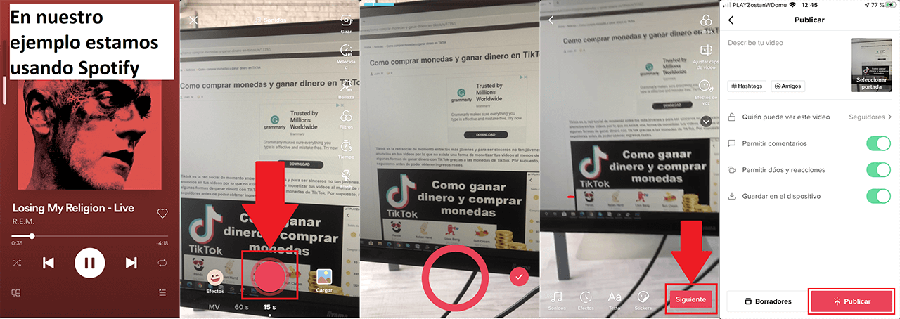 como añadir musica a los videos de Tiktok