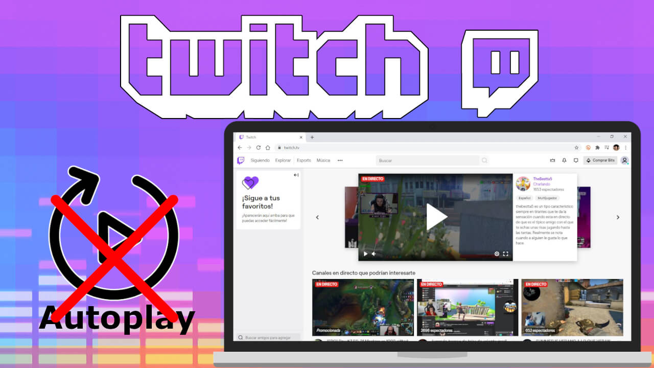 Twitch como desactivar la autoreproducción de la pantalla de inicio