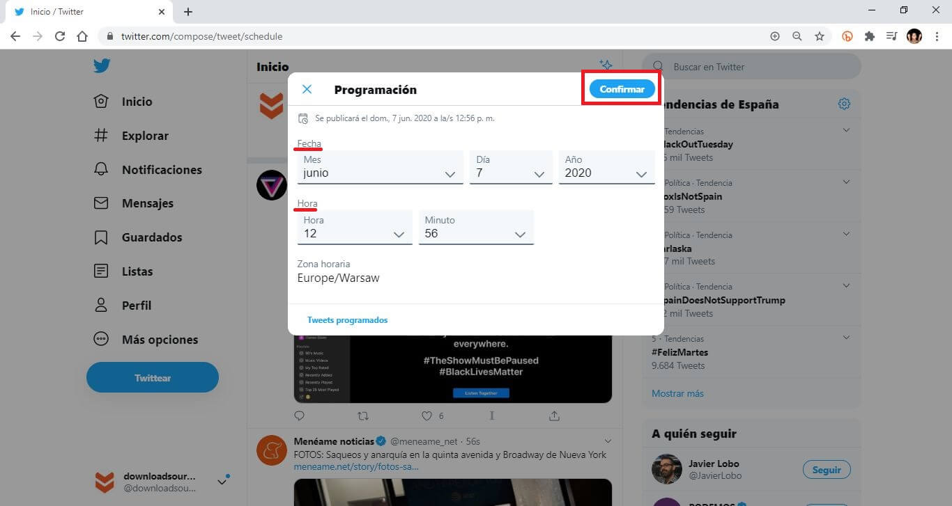 twitter permite programar tus tweets