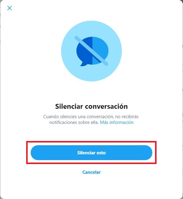 silenciar hilo de twitter