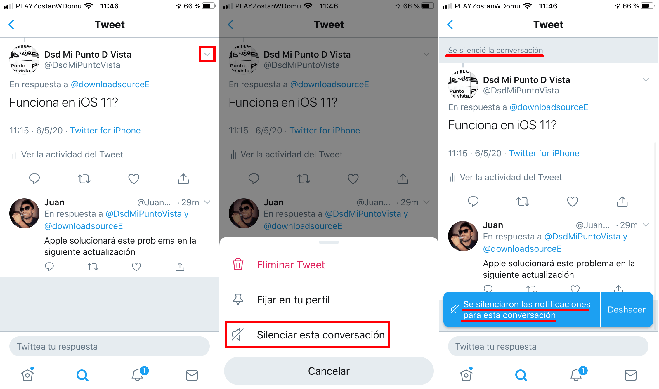 silenciar hilo de twitter desde la app de iPhone o Android