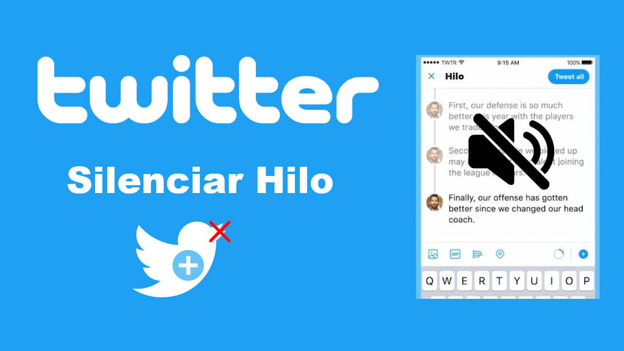 como silenciar un hilo de Twitter en la versión web iPhone o Android