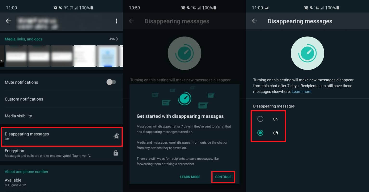 como activar mensajes temporales en whatsapp en android y iPhone