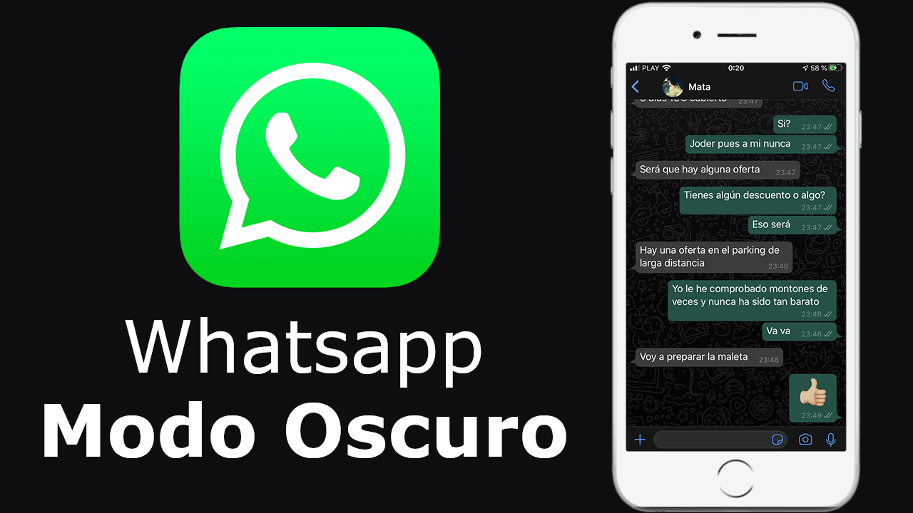 como activar el modo oscuro en whatsapp (iPhone y Android))