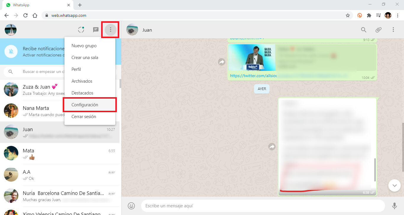 ya puedes usar el tema oscuro en la versión web y de escritorio de Whatsapp