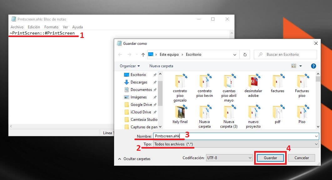 como hacer que windows 10 emita un sonido cuando hacemos una captura de pantalla