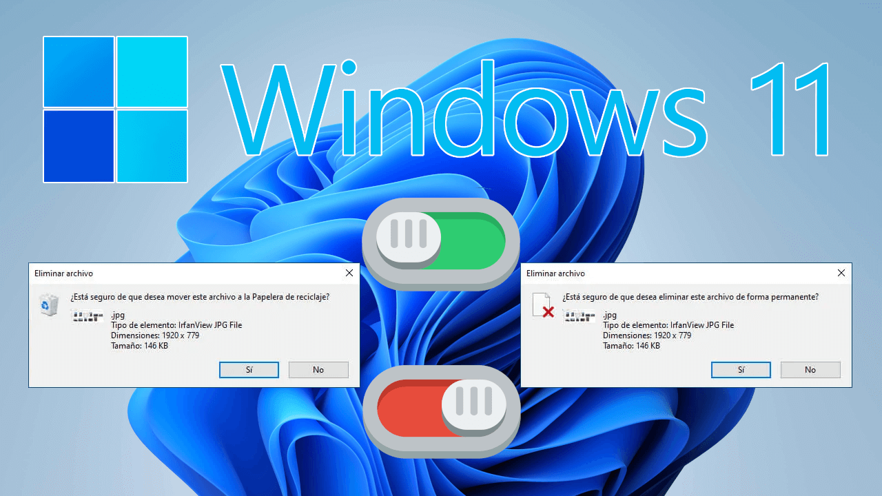 confirmacion de la eliminacion de archivos y carpeta de windows 10