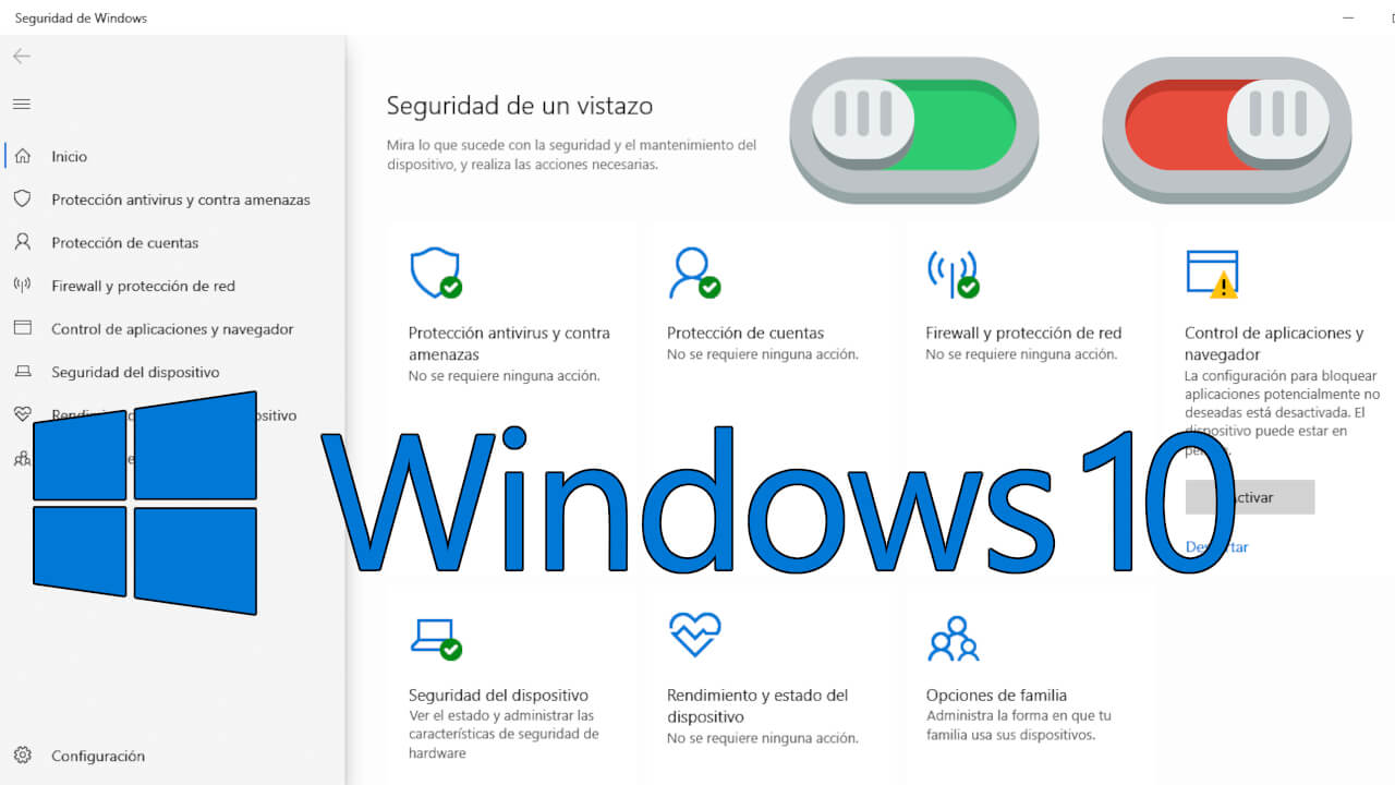 como activar o desactivar el centro de seguridad de windows 10