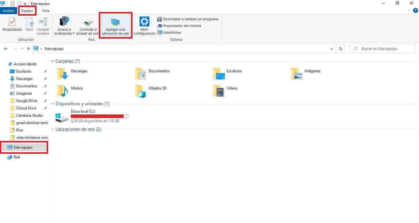 como conectar tu explorador de archivos con un servidor FTP en windows 10