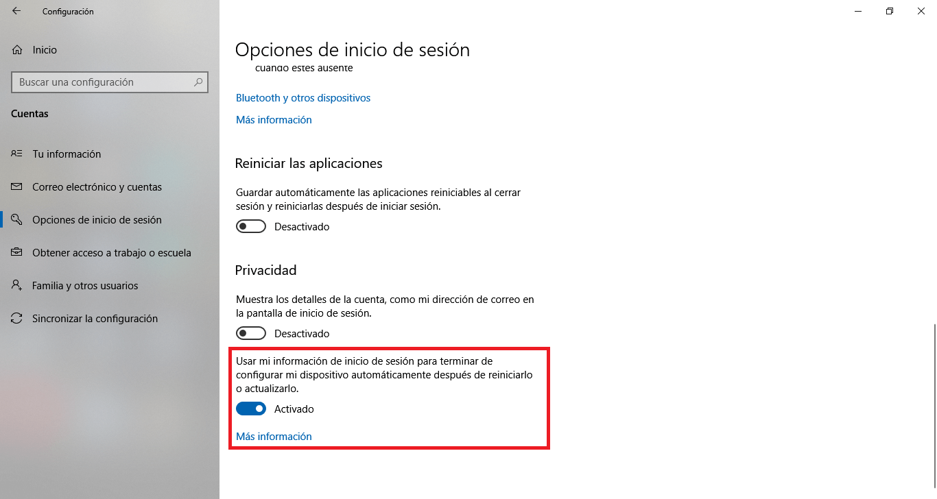 no puedo iniciar sesion en windows 10 tras actualizar